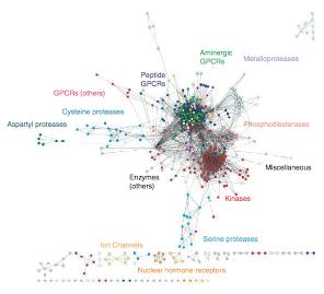 Evidence: Analysing target relationships Nodes: proteins Edges: similar binding (within factor 103)