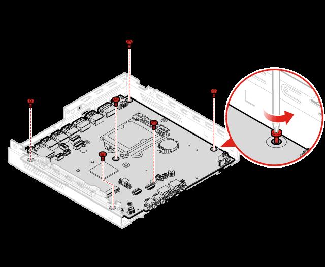 2. Entfernen Sie das Speicherlaufwerk. Weitere Informationen finden Sie im Abschnitt Speicherlaufwerk austauschen auf Seite 30. 3. Internen Lautsprecher entfernen.