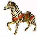 6-1 Stück Dekorations- Figur Karussell Zebra Format ca.