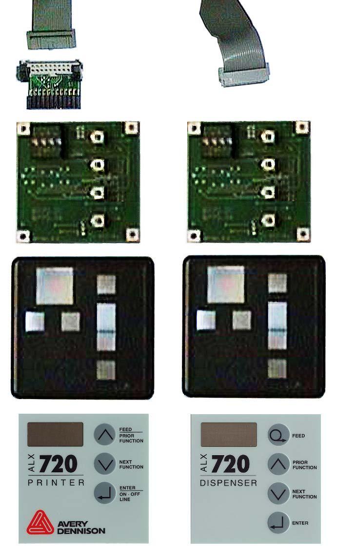 Bedienelement-Teile / Display parts Displaykabel Display cable 000878-07 (LH) 000878- (RH) Display-Adapterplatine Display adapter board 0009-0 Displayplatine Display board A7 X