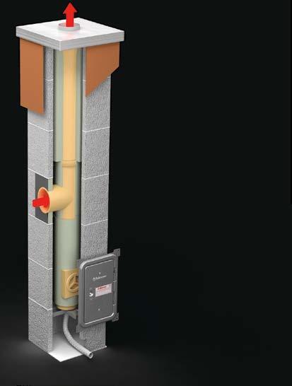 Funktion Das Schreyer UMDS-System ist ein W3G-Schornsteinsystem für raumluftabhängigen Betrieb von Feuerstätten, es liefert keine Zuluft.