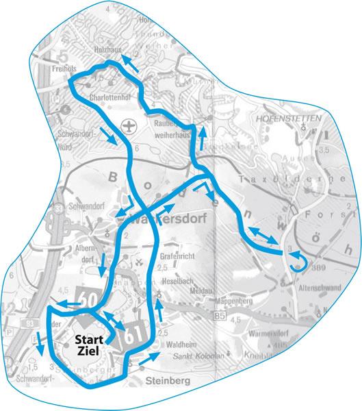 A:XUS Bike Course 40km (1Runde) Bitte beachten - die Radstrecke ist in beiden Fahrtrichtungen nicht für den Autoverkehr gesperrt!