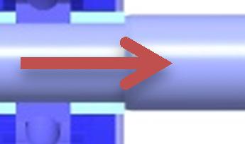 by the axial displacement of the rotor with shaft.