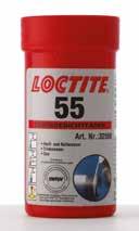 k l e b- und dichtsto f f e Loctite Loctite 55 Dichtfaden Zur Anwendung an Kunststoff- und Metallgewinden, speziell für den Heizungs- und Sanitärbereich. Ersetzt Hanf, Pasten und PTFE-Bänder.
