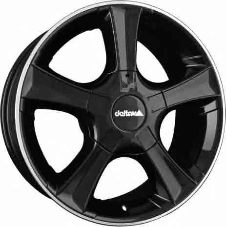 SiNS GLANZ SCHWARZ, SCHWARZ HORNPOLiERT/ SHiNY BLACK, BLACK LiP POLiSHEd WItH the WHEEl SiNS, DElta4x4 continues their FamOuS PHIlOSOPHY OF WHEEl-PRODuctION, using best tech- NOlOGIES to PRODucE