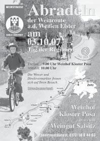 Amtsblatt 13 Aus den benachbarten VGem's Geiseltaler Federweißerfest am Aussichtspunkt Stöbnitz in Mücheln Am 15.09.07.