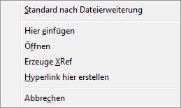 Wenn ein anderer Dateityp ausgewählt ist: 2. Führen Sie einen der folgenden Schritte aus: 3. Wählen Sie Standard nach Dateierweiterung, um 0. eine Zeichnungsdatei zu öffnen (*. DWG, *. DXF oder *.