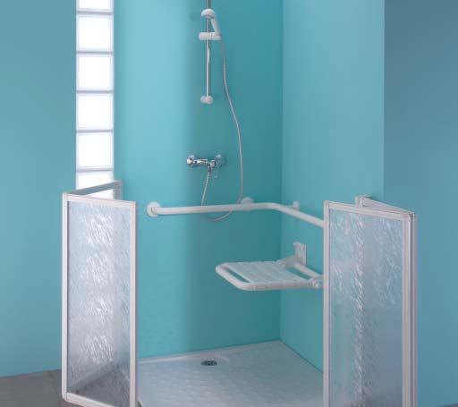 ACCESSIBILITY SOLUTIONS FOR REDUCED-MOBILITY USERS SHOWER Care Shower screen panels not included TURNKEY SOLUTION: PRESTO Packs enable quick standards compliance fulfilling legislation, using a