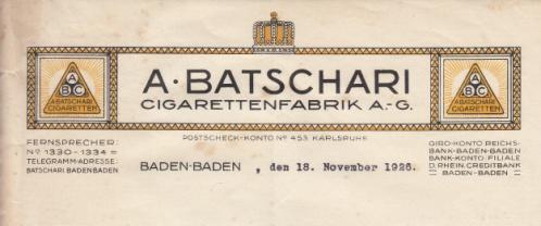 (E038) Los 218 Ausruf: 15 Aschaffenburg, 1906: AG für Buntpapier- und Leimfabrikation