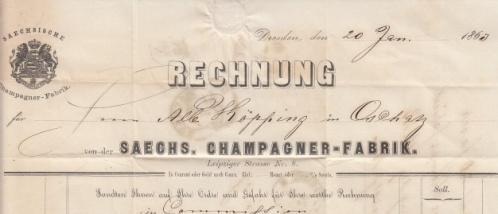(E002) Los 259 Ausruf: 27 Dresden-Neustadt, 1883: F.A. Beschke, chemisch-technische Produkte Abb.
