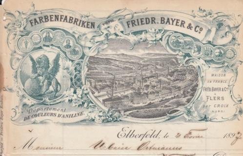 Los 268 Ausruf: 25 Elberfeld, 1897: Farbenfabriken Friedr. Bayer & Co.