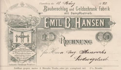 Kleine Abheftlochungen, Knickfalte. Format: 22x28. (E024) Los 270 Ausruf: 24 Emsdetten, 1881: H.