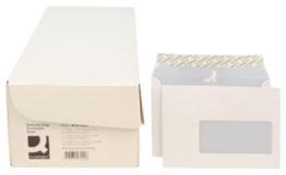 Briefumschläge, Interne Post, Versandtaschen, Einlagekarton 31 Q-CONNECT Briefumschläge in Bürogrosspackung weiss, elementarchlorfrei, grauer Innendruck aus 100 % Wasserfarbe.