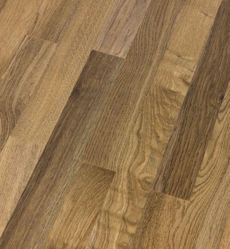 2-Schicht-Fertigparkett Wooden flooring 2-layer Eiche angeräuchert Objekt Lightly smoked Object Oak Bei der Eiche angeräuchert Objekt handelt es sich um eine charakteristische Sortierung mit Ästen.