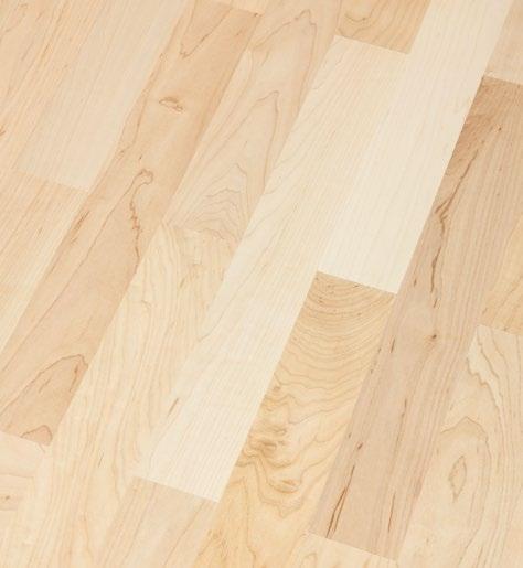 2-Schicht-Fertigparkett Wooden flooring 2-layer Ahorn kanadisch Selekt Hard maple Select Kanadischer Ahorn in der Sortierung Selekt ist eine schöne, honiggelbbraune Holzart aus Nordamerika welche im