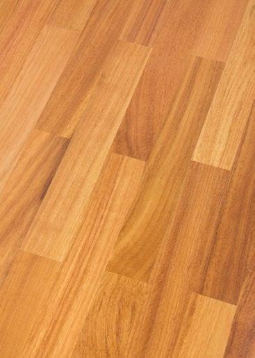 Doussie Selekt stammt aus nachhaltiger Forstwirtschaft. This grading, doussie select, is one of our highest quality products in the 2-layer flooring. This grading is without knots and sapwood.
