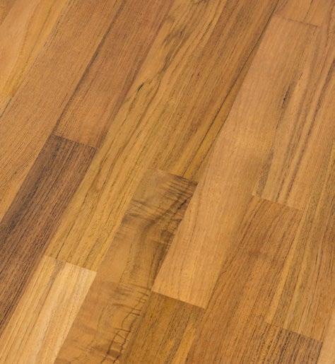 2-Schicht-Fertigparkett Wooden flooring 2-layer Teak Selekt Teak Select Teak Selekt ist eine schöne, cognacfarbene Holzart aus Indonesien welche im Prinzip astrein und frei von Splint ist, natürliche
