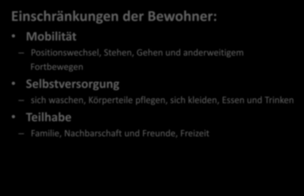 Bewohner: Mobilität