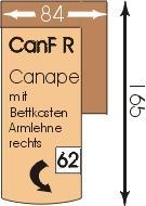 möglich 62 CanF R 84 92 165 Canape aufklappbar, mit