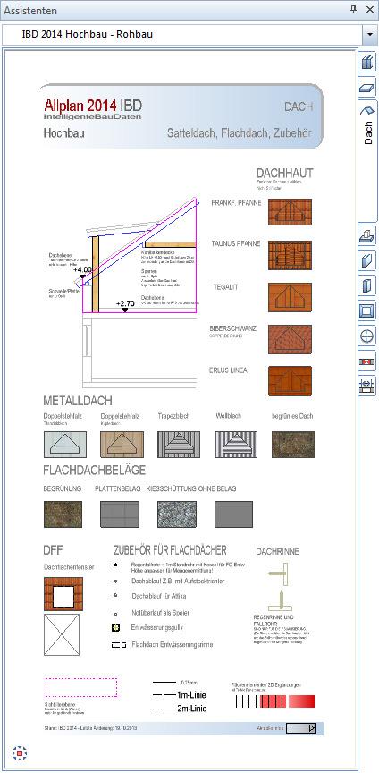 58 Neuerungen in Allplan IBD Hochbau Planungsdaten Allplan 2014 IBD Überarbeitete Assistenten Dach Hier wurde das Layout neu gestaltet.