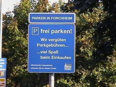 -Integriertes Vorgehen Freies Parken, Leitsysteme, Rückerstattung, ÖPNV Freies Parken in der