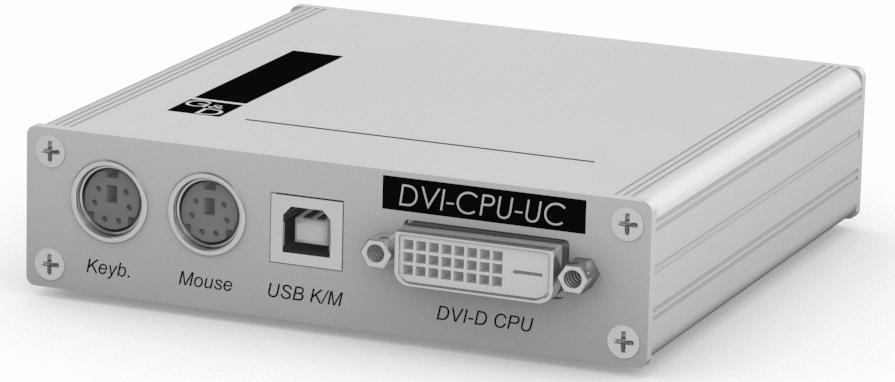 Das Target-Modul»DVI-CPU-UC«Das Target-Modul»DVI-CPU-UC«Mit dem Target-Modul DVI-CPU-UC schließen Sie einen Computer mit DVI-Grafikausgang an zwei verschiedene digitale Matrixswitches der