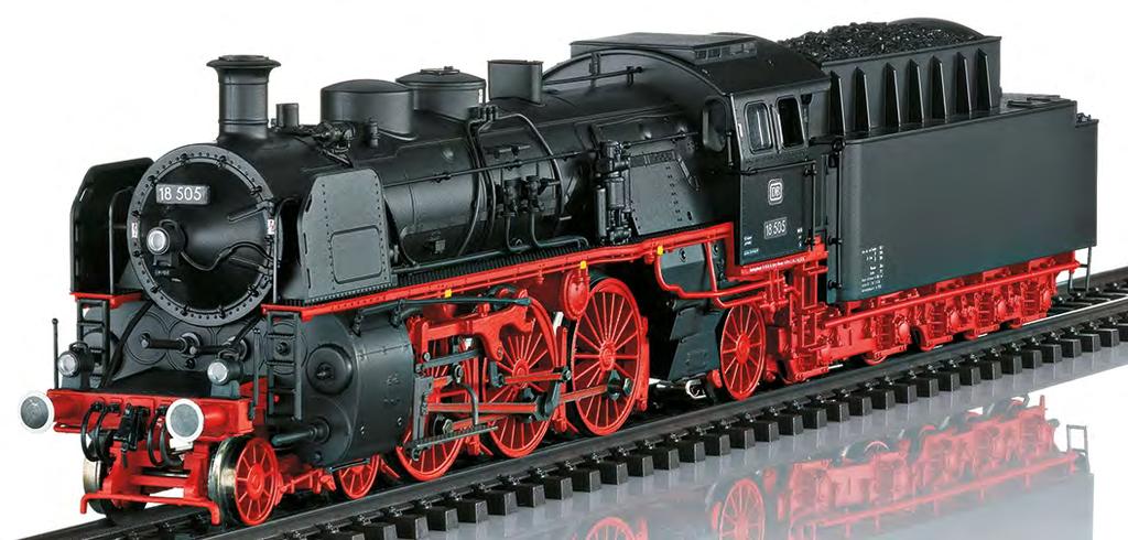 Herbstneuheit 2017 39034 Schnellzug-Dampflokomotive BR 18 505 in H0 Spur: H0 Epoche: III Vorbild: Schnellzug-Dampflokomotive Baureihe 18.5 der LVA Minden, mit Schlepptender 2 3 T38 der Baureihe 45.