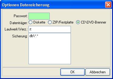 Datensicherung Seite 3 Wenn man das Tool nach der Installation zum ersten Mal startet, erhält man das Menü Startet man sofort die Datensicherung, erhält man die Meldung: Anschließend wird automatisch