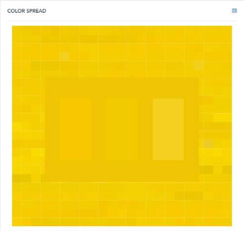 Vollton-Variationen auf einem Bedruckstoff - Yellow