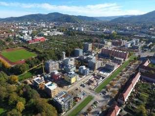 ..Beispiel Gutleutmatten Freiburg 500 Wohneinheiten - Festlegung auf Freiburger Energiestandard - KfW-55 Konzept der Wärmeversorung durch Fernwärme von 700 m entfernter Schule mit Blockheizkraftwerk