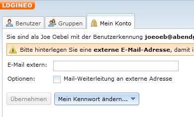 Hinweis: Das Passwort muss aus mindestens 8 Zeichen bestehen und mindestens einen Kleinbuchstaben, einen Großbuchstaben, eine Ziffer