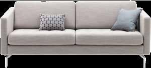 279,- 4: ab 999,- Osaka 2,5-Sitzer Sofa, in verschiedenen Stoff- und Lederbezügen erhältlich, wie abgebildet hellgrauer Napoli-Stoff/Aluminium, H 77 B 198 T 88 cm 1.