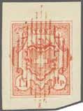 158 Schweiz: RAYON 195. Corinphila Auktion 21. - 22. November 2014 Rayon III grosse Wertziffer (1852) 6693 6694 6695 6693 6694 6695 6696 Zumstein Type 4, farbfr.