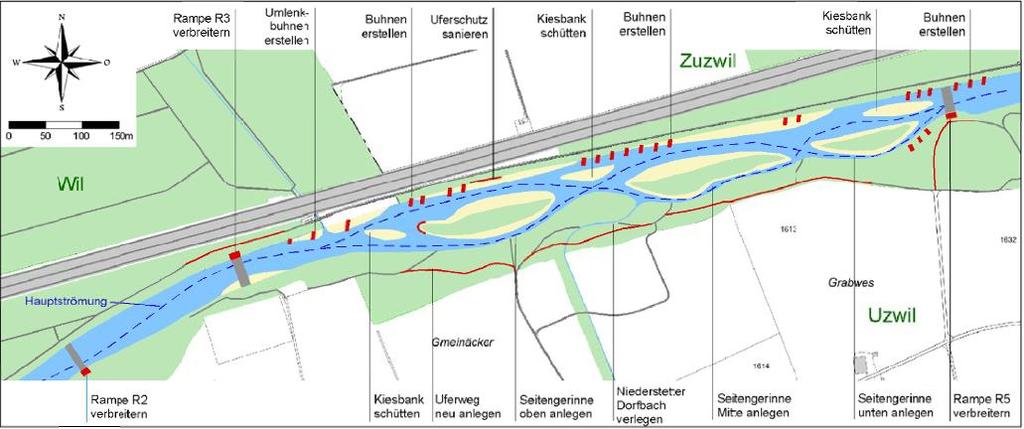 Projektbeispiel: Revitalisierung Thurauen, Abschnitt Niederstetten Projektkosten geschätzt: 4.5 Mio.