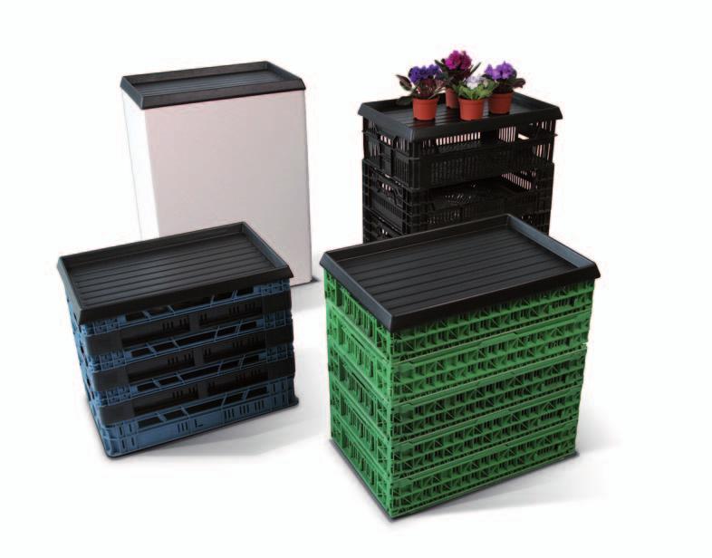 Bewässerungs-Wanne für Kisten (60 x 40 cm) Bewässerungs-Wanne aus Kunststoff für Kisten - paßt auf Baumschul- und Obst-/Gemüsekisten (60 x 40 cm) - wasserdicht - mit Auflagearretierung - sitzt