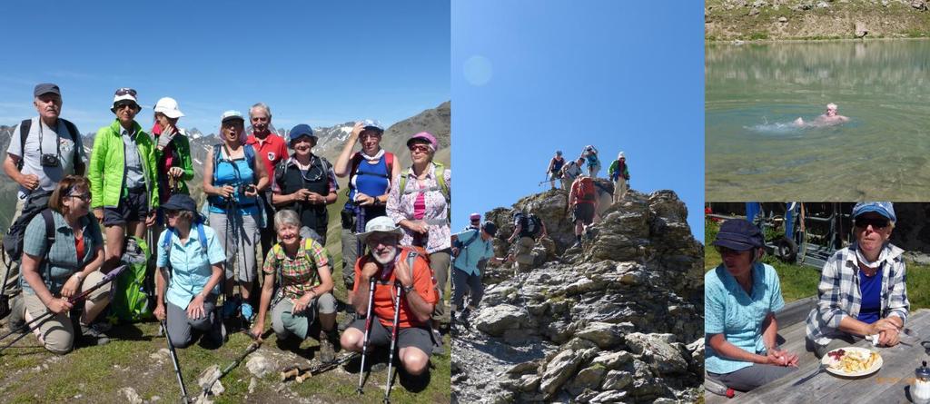 11 Kein Piz, dafür den Mot Madlain: - Die Abschlusstour der Flotten Zum Abschluss der Tourenwoche gönnten sich die Flotten einen besonderen Leckerbissen: Eine leichte Tour in der näheren Umgebung vom