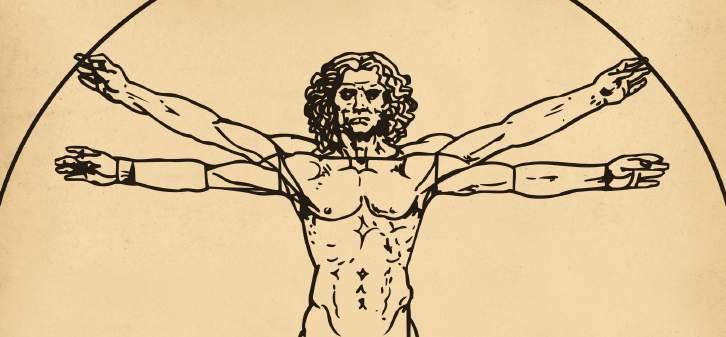 05 Höhe gleich Spanne, der vitruvianische Mensch Aufgabe: Vergleichen Sie die Größe Ihres Körpers mit der Ihrer Armspanne.