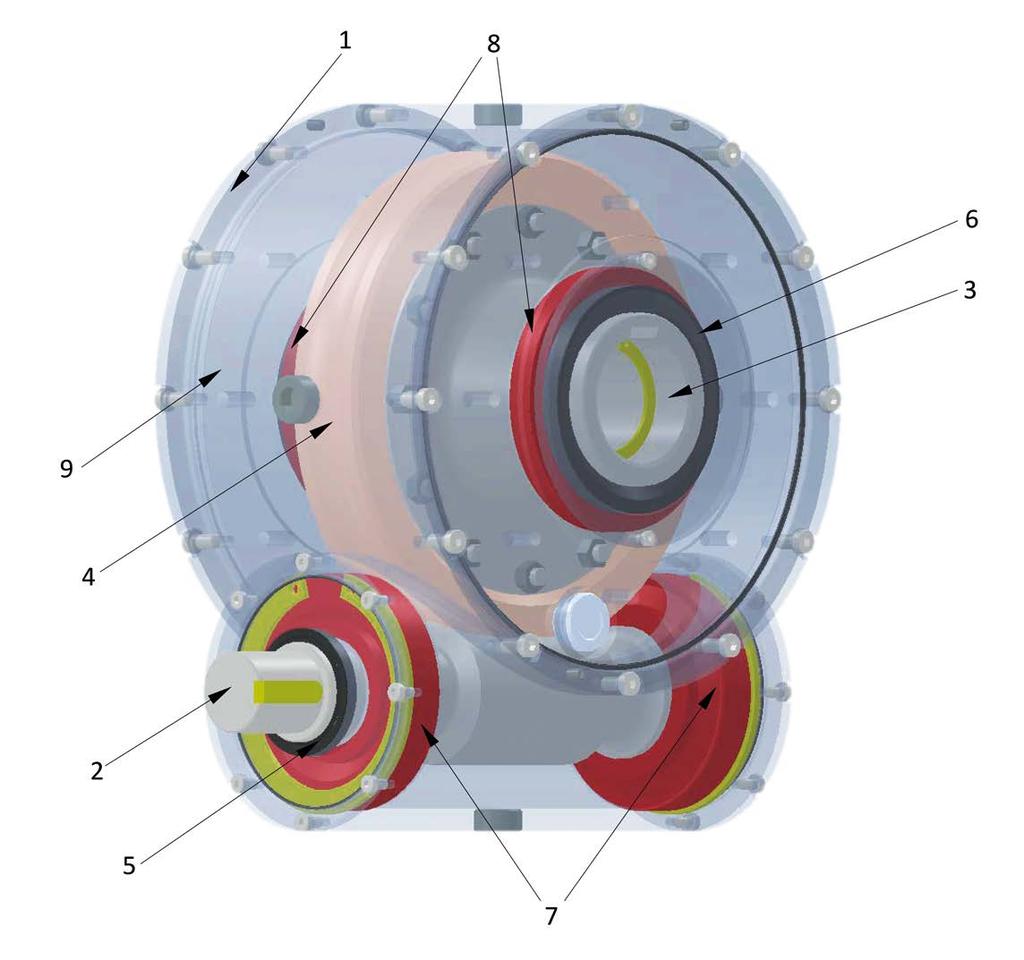 3 Produktübersicht Bild 1: CAVEX compact Grundkörper Tabelle 2: Wesentliche Teile der CAVEX compact-getriebe und deren Hauptmerkmale Teil Nummer Bezeichnung Hauptmerkmal 1 Gehäuse Standardwerkstoff
