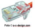 Cables and Connectors CAT-5 Unshielded twisted-pair (UTP) cable 4 pairs of wires (send...green, receive orange, ) Full-duplex transmission possible RJ-45 connector Patch vs.