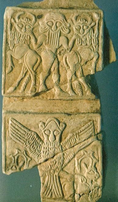 Platte aus Kalkstein: Gilgamesch, zwei Drittel