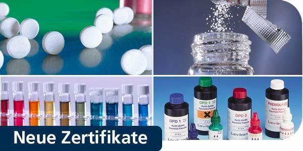 Neue Zertifikate für CSB und Chlor verfügbar Wir überarbeiten aktuell die Zertifikate für unsere Reagenzien.
