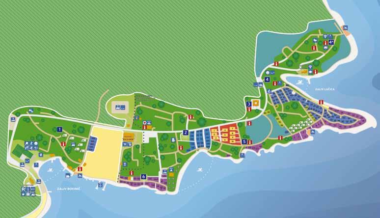 2 3 4 FKK CAMPING BALDARIN Insel Cres 1 4A 5 6 2 Handgeschirrspülen Animation Ausflüge Sanitäranlage Parkplatz für Autos Fahrradverleih Bäckerei Sanitäranlage für Kinder Parkplatz für Wohnmobile