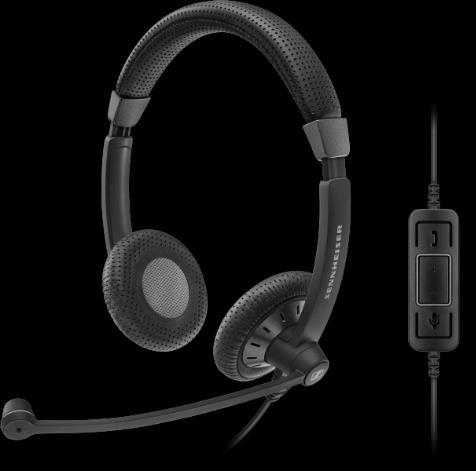Culture Plus-Serie SC 40 USB CTRL Leichter Kopfbügel mit Kunstlederpolsterung und 2-in-1-Ohrpolster für maximalen Tragekomfort Sennheiser Voice Clarity for a natural listening experience Sennheiser