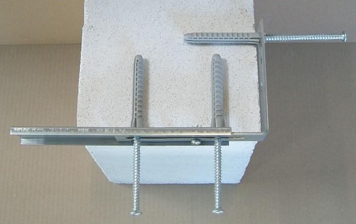 EL-Anker U-Profil Winkelschiene durch die Stahlarmierung durch das PVC-Profil 15-000077-PR01 1x Winkelschiene 3x