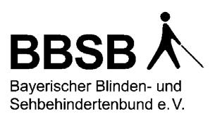 BBSB Arnulfstraße 22 80335 München An alle Mitglieder der Bezirksgruppe Oberbayern-München Logo BBSB 1 Arnulfstraße 22 80335 München Beratungsstelle und Reha-Dienst Bezirksgruppe Oberbayern München