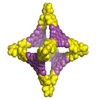 [2] Previously, we reported on the synthesis of molecular cubes, [3] tetrahedra and bipyramids by crosslinking the catechol units of tribenzotriquinacene (TBTQ) with various