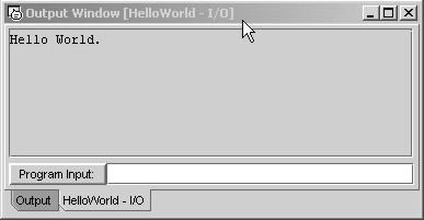 HelloWorld Schritt 8: Programm ausführen Compiliertes Programm mit Execute