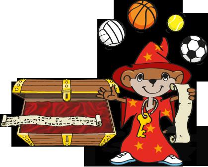 Der Ballmagier Vorstufe von den Talentinos und eine sportartübergreifende Ballschule für 4- bis 6-Jährige besteht aus 3 Stufen: dem Zauberlehrling (Alter 4-5 Jahre),