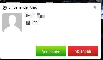 Sie angerufen werden, erscheint am Computer ein Anruf-Fenster. Möglichkeit 1: Sie heben ganz normal den Telefonhörer ab.