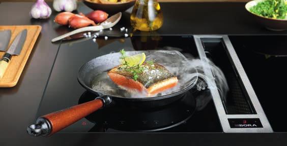 Die leistungsstarken und ergonomisch geformten Kochfeldabzüge von BORA sind in vielen Varianten erhältlich.